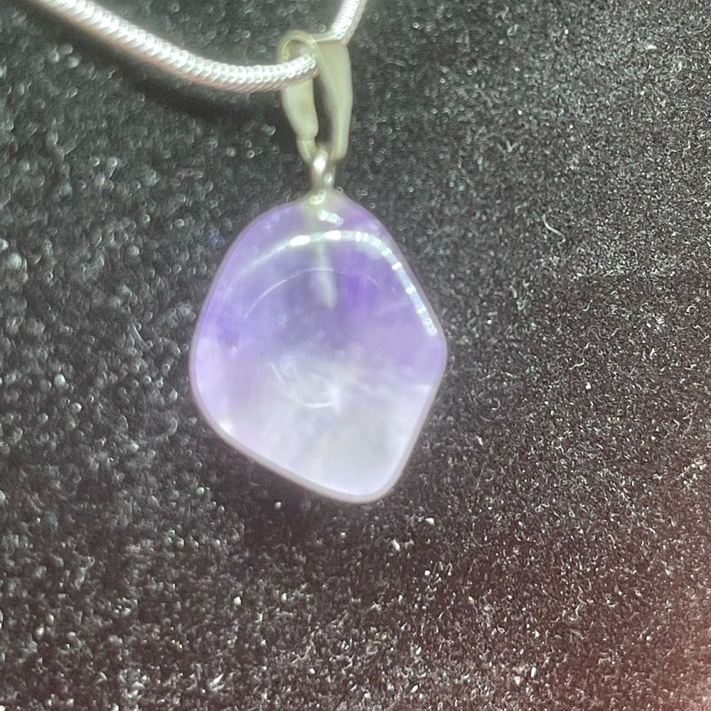 Amethyst Stone Genuine Necklace - Picture 2 of 4